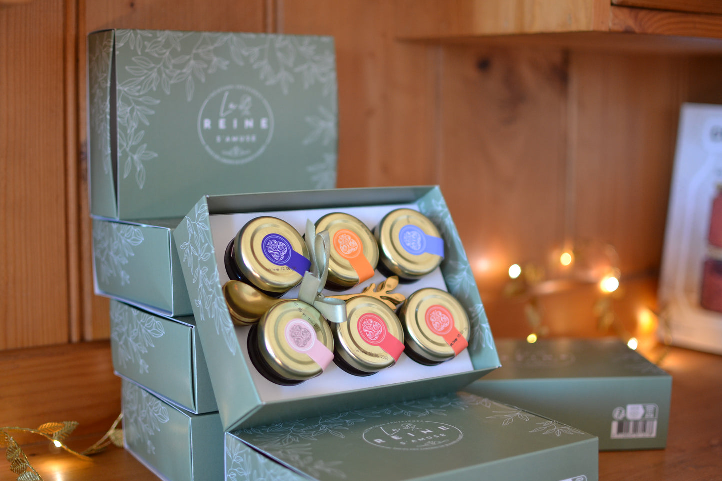 Coffret miniatures confitures et petites cuillères de dégustation - collection printemps-été